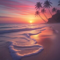 Idyllic beach scene