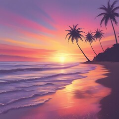 Idyllic beach scene