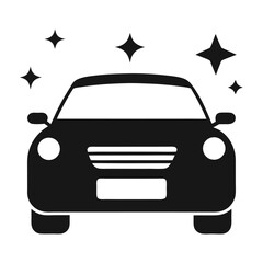  Black Car with Sparkles Shiny Vector Version Icon