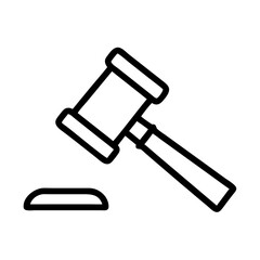 Gavel on transparent background for web and graphic design