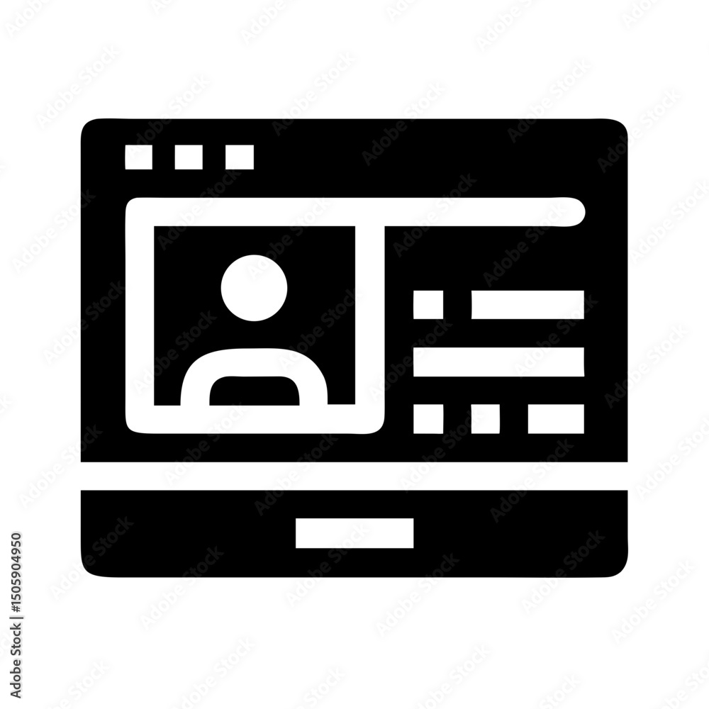 Wall mural silhouette digital communication interface icon on transparent background for web and graphic design