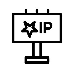 Silhouette vip display board on transparent background for web and graphic design