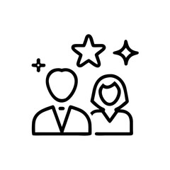 Vip couple on transparent background for web and graphic design