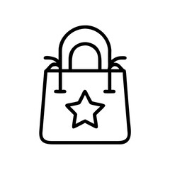 Vip gift bag on transparent background for web and graphic design