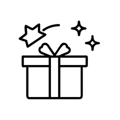 Vip gift box on transparent background for web and graphic design