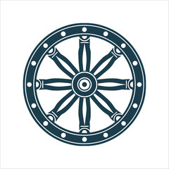 Fototapeta premium Minimalist Spirit Wheel Vector Illustration