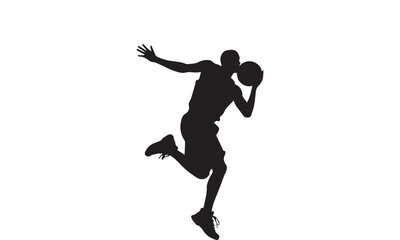 Basketball Dunk Silhouette