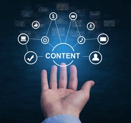 Content Concept. Digital marketing. Internet. Technology