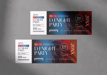 Modern Event Ticket Design Template Layout