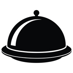  Cloche Dish Cover Vector Icon