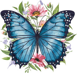 A vibrant set of colorful butterflies showcasing their beautiful wings and intricate patterns, ideal for designs