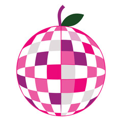 Disco Ball Apple Vector Icon