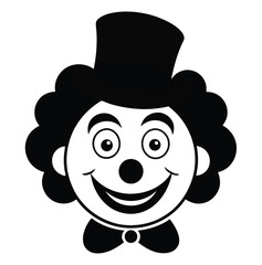  Clown with bowtie vector icon