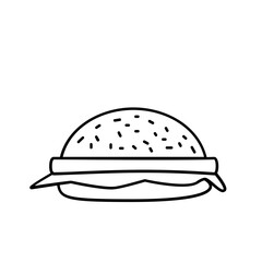 Burger icons in outline style