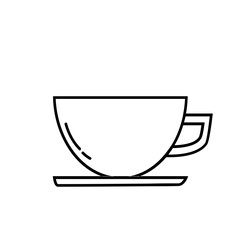 mug coffee icon in outline style