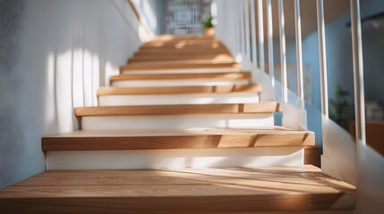 Naklejka premium Blurred background of a modern staircase