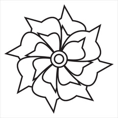 Seamless black and white floral vector illustration with vintage leaf ornament, perfect for nature-inspired pattern design