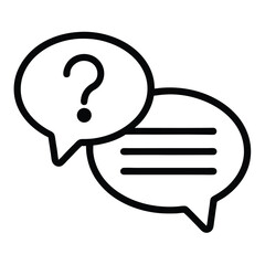 Speech bubble with question filled vector icon