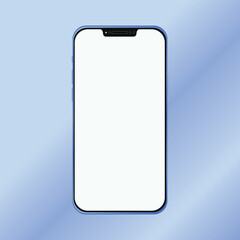 Blue Smartphone on a Light Blue Surface
