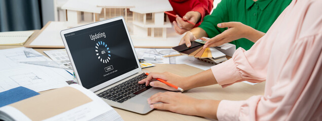 Software update on computer for brisk version of device software upgrade