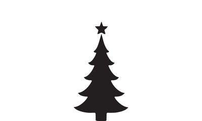 Obraz premium Christmas Star Tree Silhouette