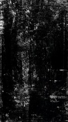 Blurred black and white scratched grunge isolated on background, old film effect. Distressed retro paper cracked texture overlays for space or text.