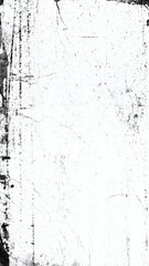 Blurred black and white scratched grunge isolated on background, old film effect. Distressed retro paper cracked texture overlays for space or text.