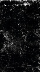 Blurred black and white scratched grunge isolated on background, old film effect. Distressed retro paper cracked texture overlays for space or text.