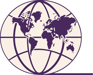 world map with globe