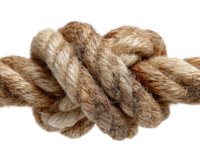 Rope knot tying techniques workshop instructional video view practical skills isolated on transparent background