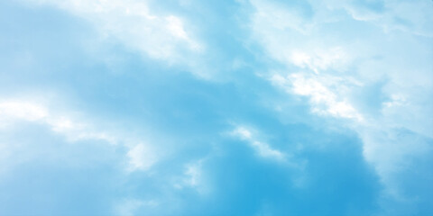 Sunny sky blue light watercolor background. Aquarelle painting brush effect card paper textured canvas cloudy smoke space for text, entertaining card, template. aquamarine color graphics illustration