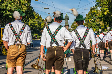 typical music instrument of a bavarian brass band