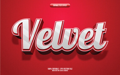 Red Velvet 3D editable text effect