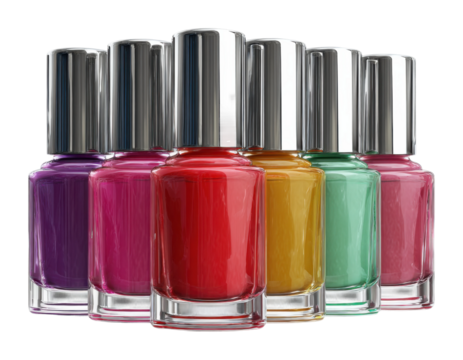 Nail polish application techniques beauty salon tutorial video aesthetic appeal isolated on transparent background