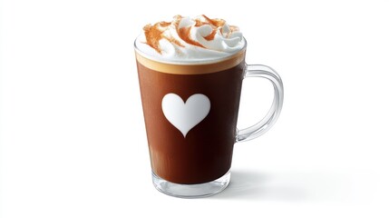 Caramel Macchiato in Transparent Glass Cup