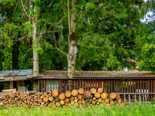 Brennholzlager im Freien © focus finder