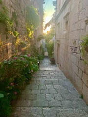 narrow street in old town