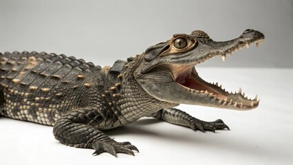 Fototapeta premium Dwarf Crocodile on studio background