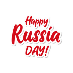 happy Russia day celebration banner with national flag and traditional border, perfect design for independence or national holiday event on June 12.