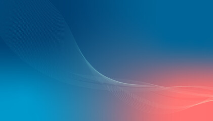 Abstract blue and coral wave background design