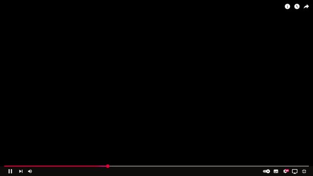 YouTube Desktop Animation - Fullscreen YT Player UI Overlay (Black Multiply Overlay Background) &ndash; Horizontal Layout Web Interface Mockup for Campaign Assets and Sizzle Reel Content