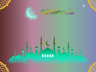Eye catching design of celebrating Eid 