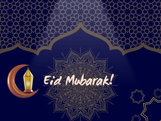 Eye catching design of celebrating Eid 