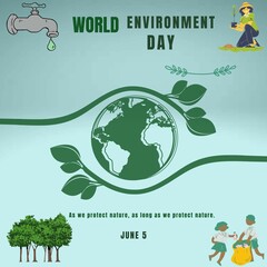 world environment day logo , vector, illustration 