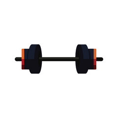 Gym Barbell Vector Illustration on White Background