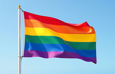 rainbow colored lgbt pride flag symbol sexual minorities tolerance lgbtq community
