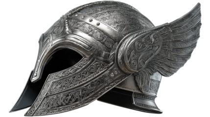 Ornate Viking Helmet with Intricate Winged Design