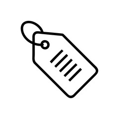 Price Tag Line Icon for Shopping, Labeling, and Retail Design Projects