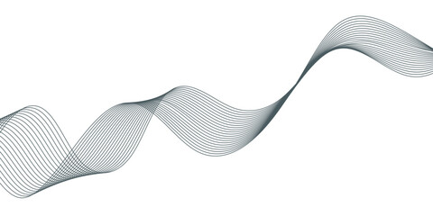abstract Grey wave line background on white background.	