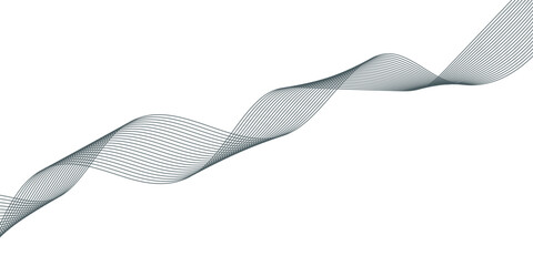 abstract Grey wave line background on white background.	